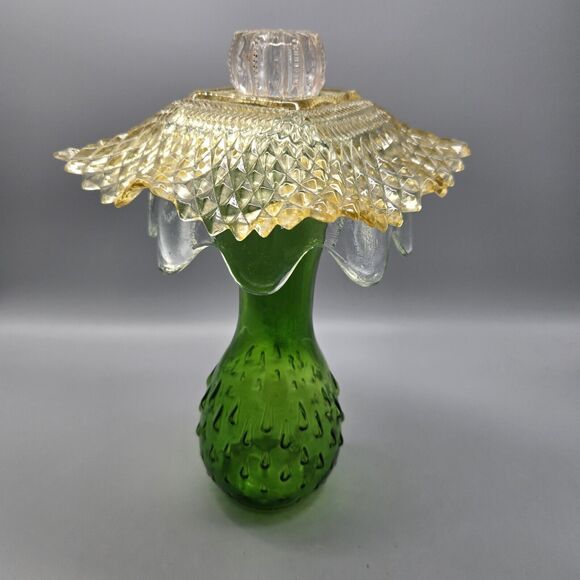 Folk Art Glass Mushroom 11" Tall Home Decor Lawn Ornament - Picture 2 of 8